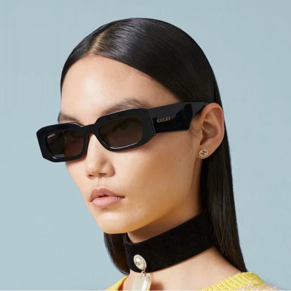 NEW GUCCI SUNGLASSES, SQUARE BLACK UNISEX GUCCI SUNGLASSES - Picture 9 of 16